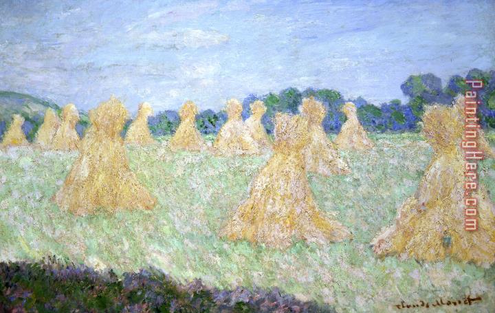 Claude Monet Haystacks The young Ladies of Giverny Sun Effect